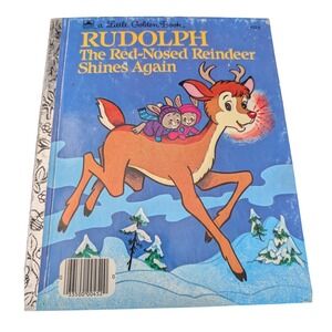 Rudolph The Red-Nosed Reindeer Shines Again Little Golden Book 1982 Vintage